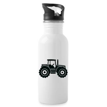 Traktor - Trinkflasche mit integriertem Trinkhalm - Weiß - Rechts