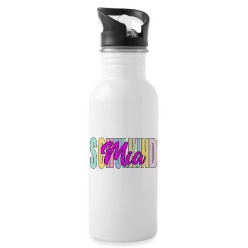 EINSCHULUNG SCHULKIND MÄDCHEN MIA VORNAME - Trinkflasche mit integriertem Trinkhalm - Weiß - Rechts