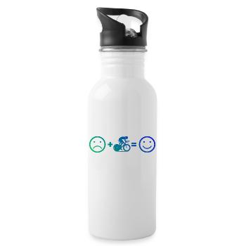 Women's Road Bike Road Bike Men's Road Bike Road Bike - Water bottle with straw - white - Right
