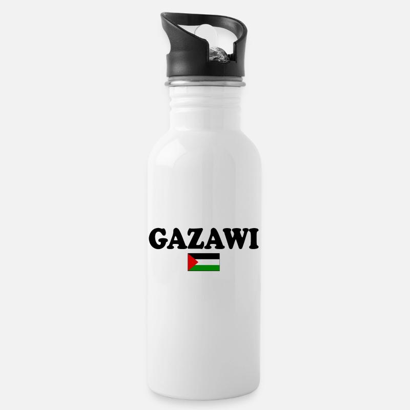 Gazawi gaza - Gourde avec paille intégrée - blanc