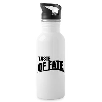 fun artistic cuisine serendipity statement fate - Trinkflasche mit integriertem Trinkhalm - Weiß - Rechts