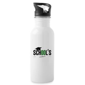 Schulabschluss Abschlussfeier School`s Out Forever - Trinkflasche mit integriertem Trinkhalm - Weiß - Rechts