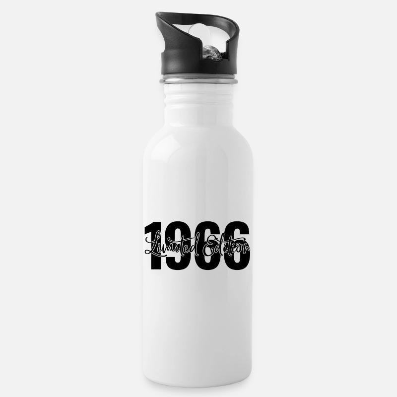Limited edition 1966 - Trinkflasche mit integriertem Trinkhalm - Weiß