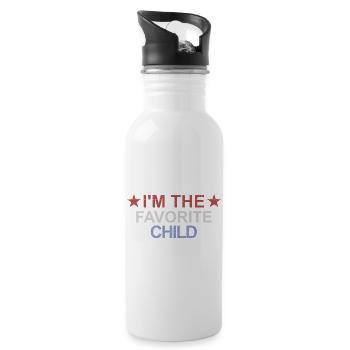 Favorite Kid Funny I'm the Favorite Kid - Water bottle with straw - white - Right