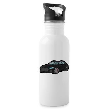 Black sports suit with blue light - Water bottle with straw - white - Right