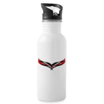 Sportliches Trikot Design Symmetrischer Effekt   - Trinkflasche mit integriertem Trinkhalm - Weiß - Rechts