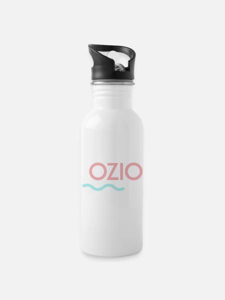 OZIO - Water bottle with straw - white
