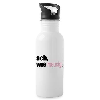 MAUSIGE SPRÜCHE - Trinkflasche mit integriertem Trinkhalm - Weiß - Rechts