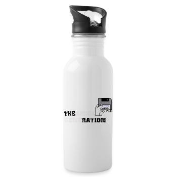 amiga_generation - Water bottle with straw - white - Right