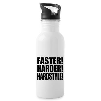 Faster Harder Hardstyle - Gourde avec paille intégrée - blanc - Droite