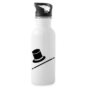 zauberer - Trinkflasche mit integriertem Trinkhalm - Weiß - Rechts