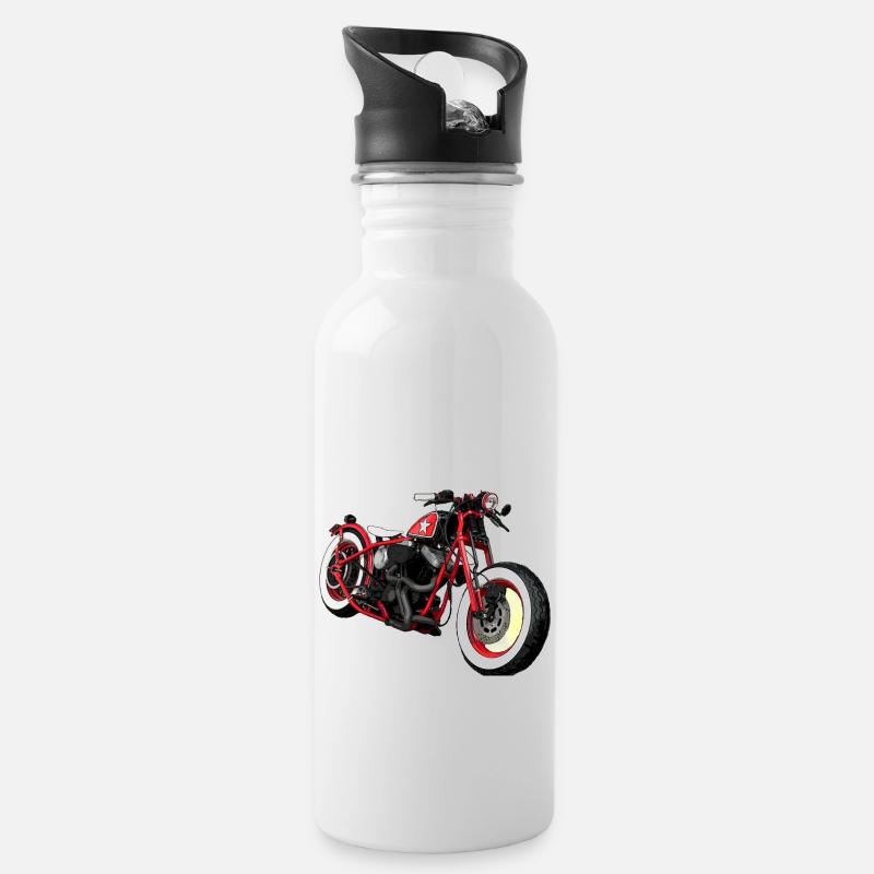 bobber style - Gourde avec paille intégrée - blanc