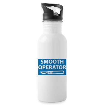 Doctor / Physician: Smooth Operator - Water bottle with straw - white - Right