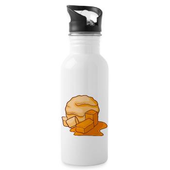 Caramel ice cream ice cream ice cream ice cream ice cream - Water bottle with straw - white - Right