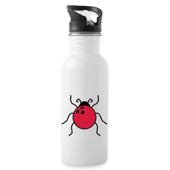 bowling sport verein kegeln kegelbahn bowlingbahn - Trinkflasche mit integriertem Trinkhalm - Weiß - Rechts