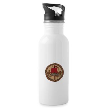 Viking Shield Vikings - Water bottle with straw - white - Right