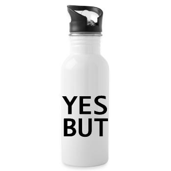 Yes, but - Water bottle with straw - white - Right