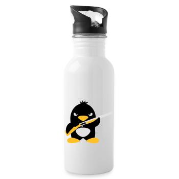 Shotgun Penguin - Gourde avec paille intégrée - blanc - Droite