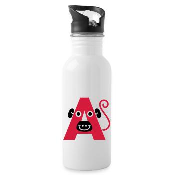 letter a - Trinkflasche mit integriertem Trinkhalm - Weiß - Rechts