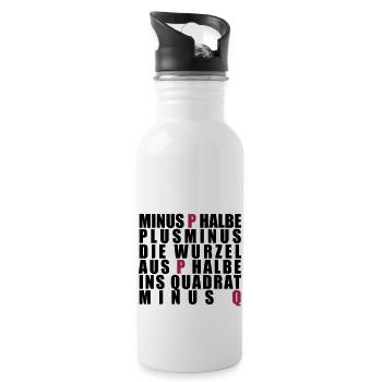 p-q-Formel - Trinkflasche mit integriertem Trinkhalm - Weiß - Rechts
