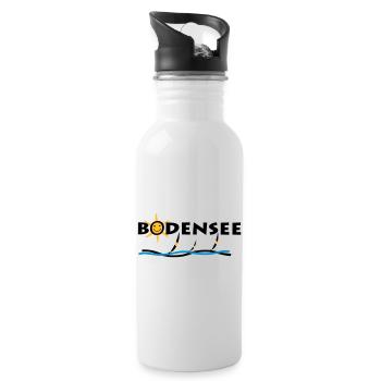Bodensee - Sonnen T-Shirt - Trinkflasche mit integriertem Trinkhalm - Weiß - Rechts