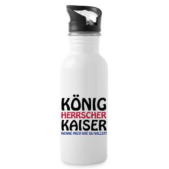koenig_kaiser3 - Trinkflasche mit integriertem Trinkhalm - Weiß - Rechts