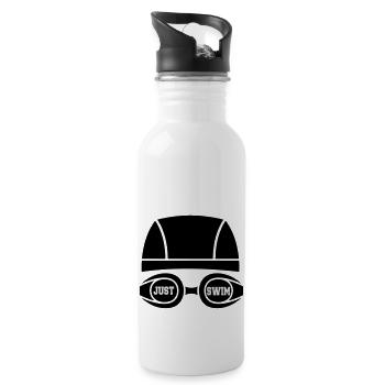 Just swim - Water bottle with straw - white - Right