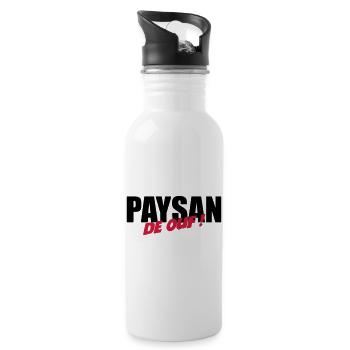 Paysan de ouf ! - Gourde avec paille intégrée - blanc - Droite