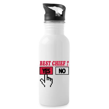 Best chief ? yes 222 - Trinkflasche mit integriertem Trinkhalm - Weiß - Rechts