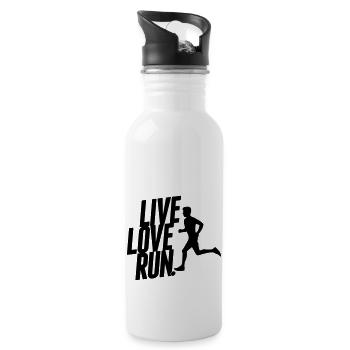 Live love run - Water bottle with straw - white - Right