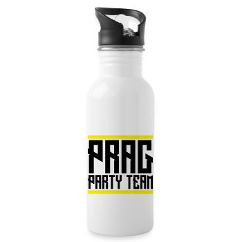prag team party - Trinkflasche mit integriertem Trinkhalm - Weiß - Rechts