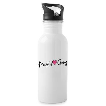 maedels gang heart - Trinkflasche mit integriertem Trinkhalm - Weiß - Rechts