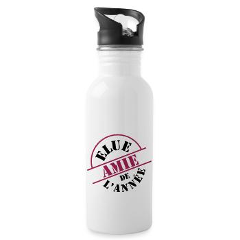 Elue Amie de l'année - Gourde avec paille intégrée - blanc - Droite
