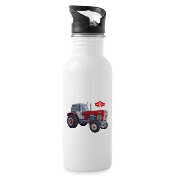 Trecker ZT300 VEB Traktorenwerk Schönebeck - Trinkflasche mit integriertem Trinkhalm - Weiß - Rechts
