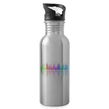 Sound, vibration - Water bottle with straw - silver - Right