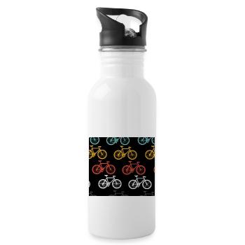 Fahrrad - Trinkflasche mit integriertem Trinkhalm - Weiß - Rechts