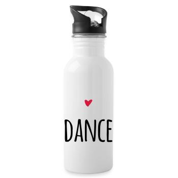 Süsses Tanz Design für alle, die Tanzen lieben - Trinkflasche mit integriertem Trinkhalm - Weiß - Rechts