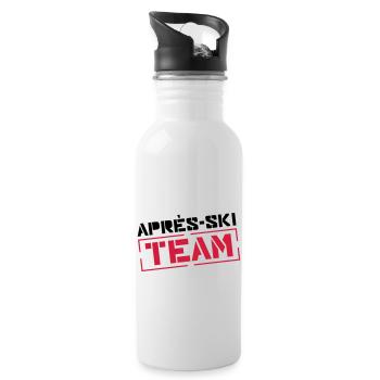 apres ski team - Trinkflasche mit integriertem Trinkhalm - Weiß - Rechts
