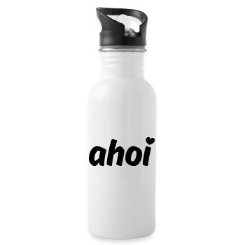 Ahoi heart ahoy heart - Water bottle with straw - white - Right