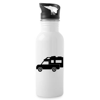 Pickup Residential Cabin Settling Cabin Camper Camper - Water bottle with straw - white - Right