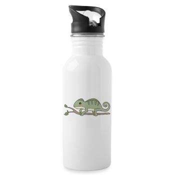 Caméléon - Gourde avec paille intégrée - blanc - Droite