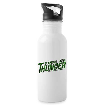 GREEN POWER - Trinkflasche mit integriertem Trinkhalm - Weiß - Rechts