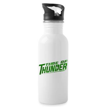 GREEN POWER - Trinkflasche mit integriertem Trinkhalm - Weiß - Rechts