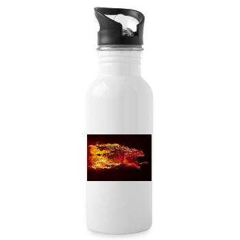 DRAGON SNAKE SUGAAR - Water bottle with straw - white - Right