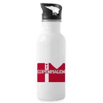 Copenhagen - Water bottle with straw - white - Right