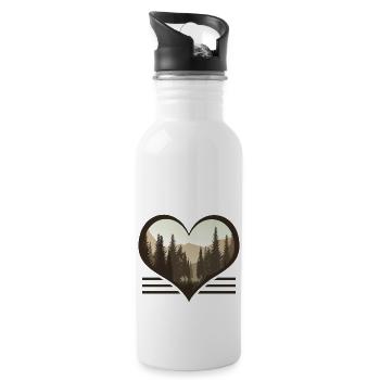 I Love Outdoors - The Great Outdoor Adventure - Water bottle with straw - white - Right