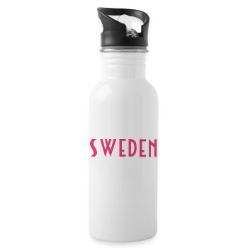 Sweden - Water bottle with straw - white - Right