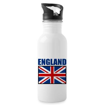 angleterre - Gourde avec paille intégrée - blanc - Droite