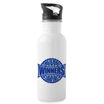 What Winners Look Like - Trinkflasche mit integriertem Trinkhalm - Weiß - Rechts