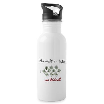 Mia reichts - Trinkflasche mit integriertem Trinkhalm - Weiß - Rechts